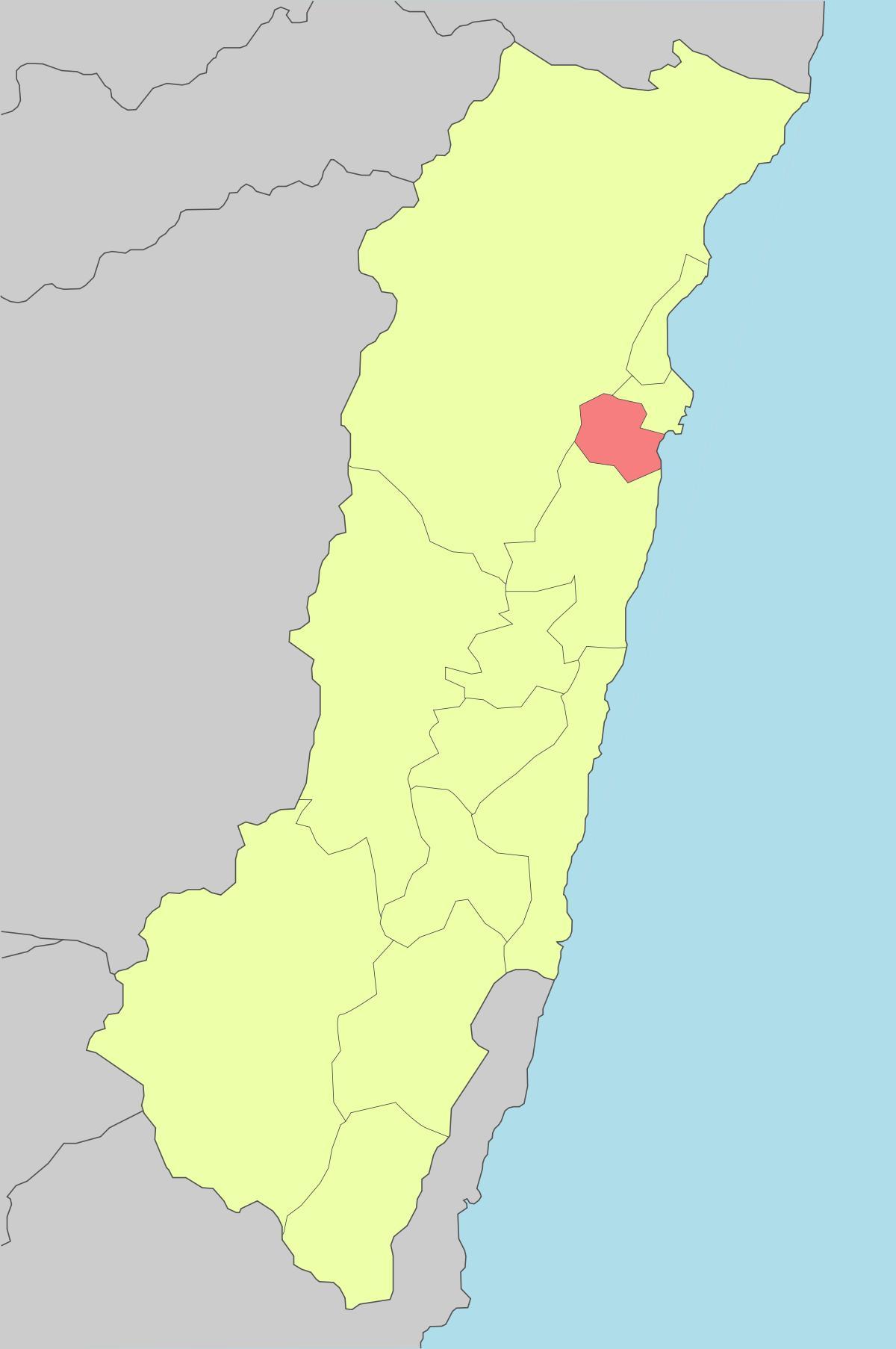 Žemėlapis hualien Taivanas