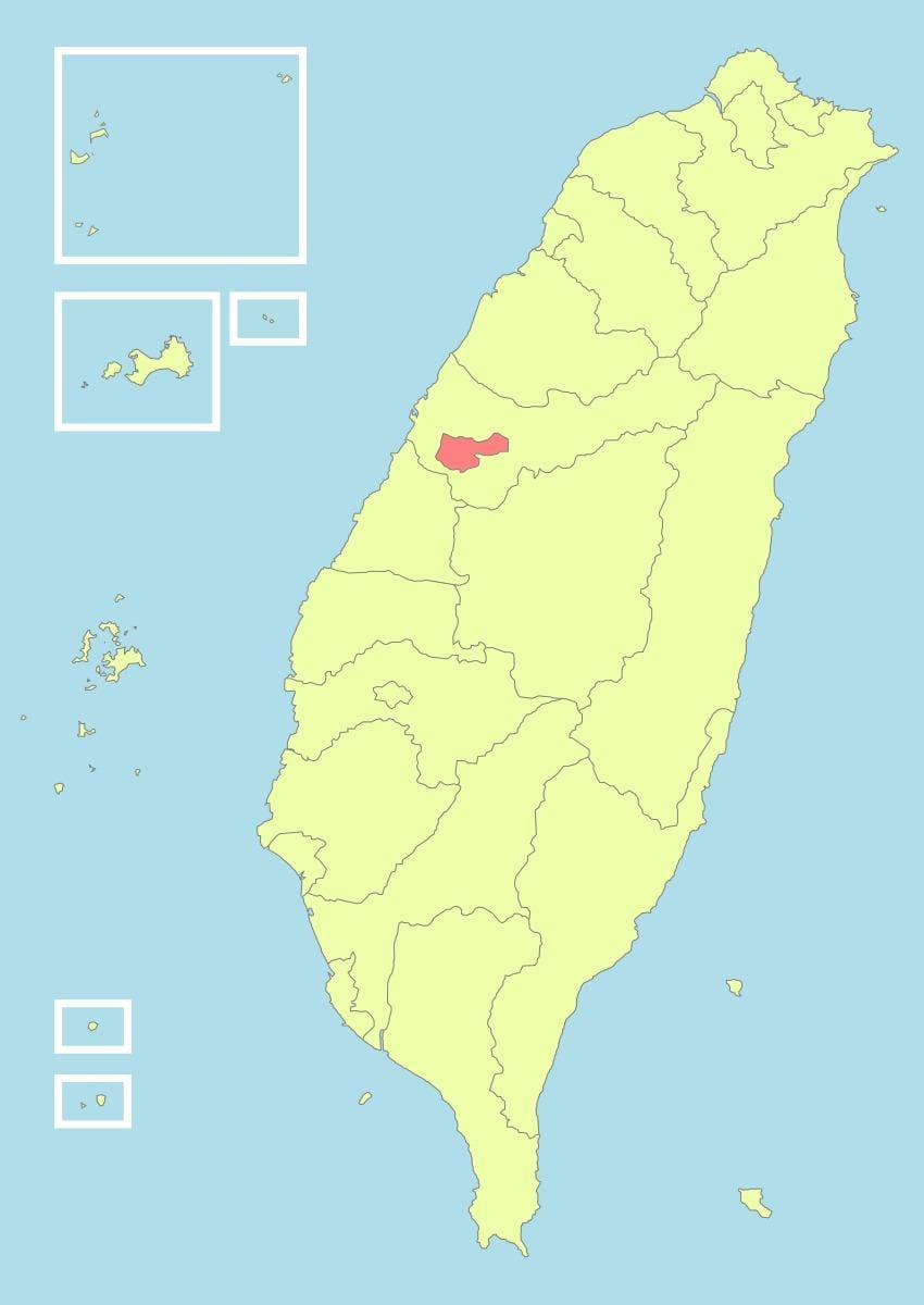 Žemėlapis taichung, Taivanas