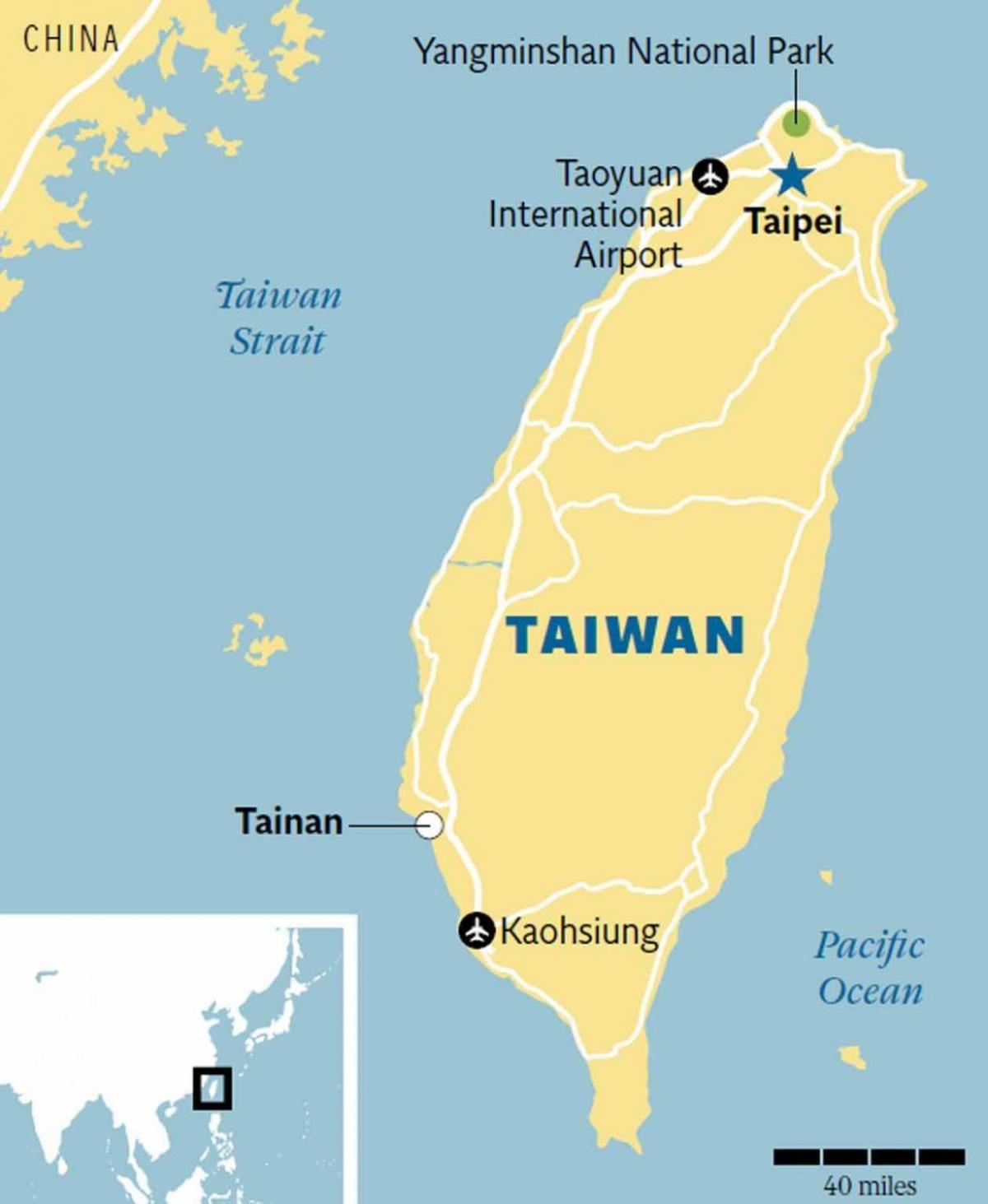 Taivano tainan žemėlapyje