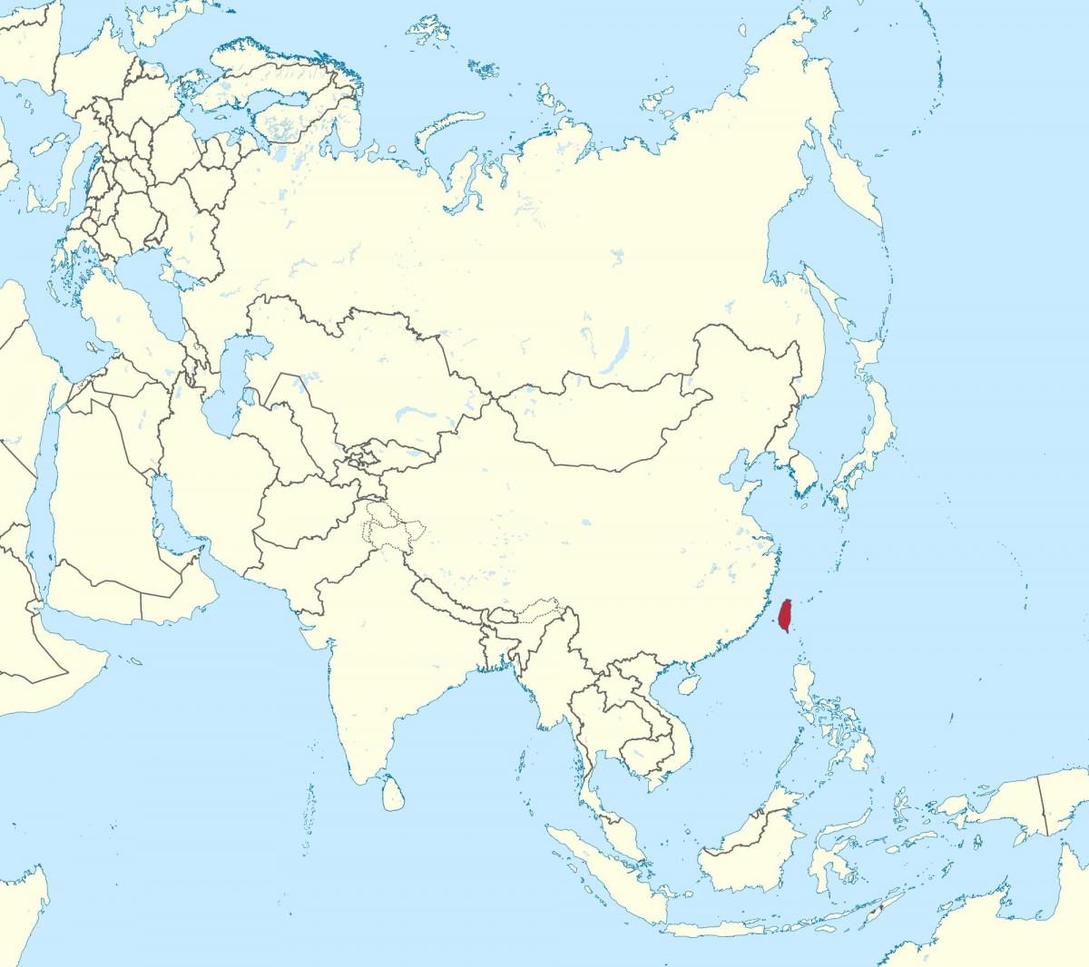 Taivano žemėlapis azijoje