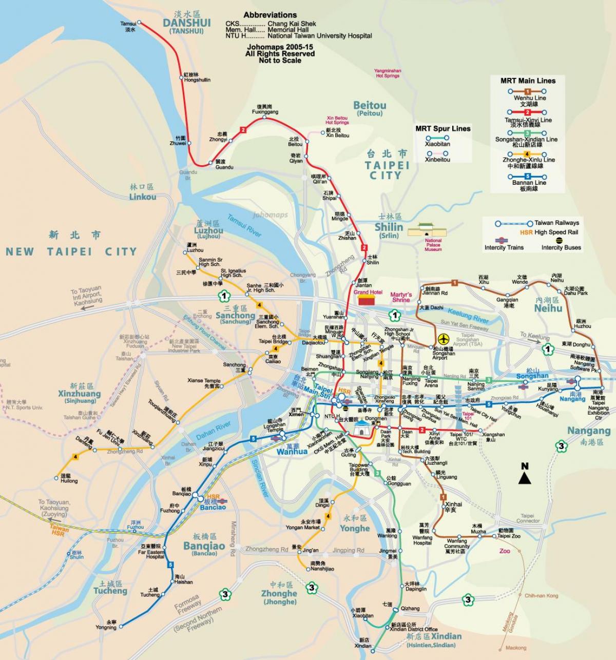 metro žemėlapis Taivanas