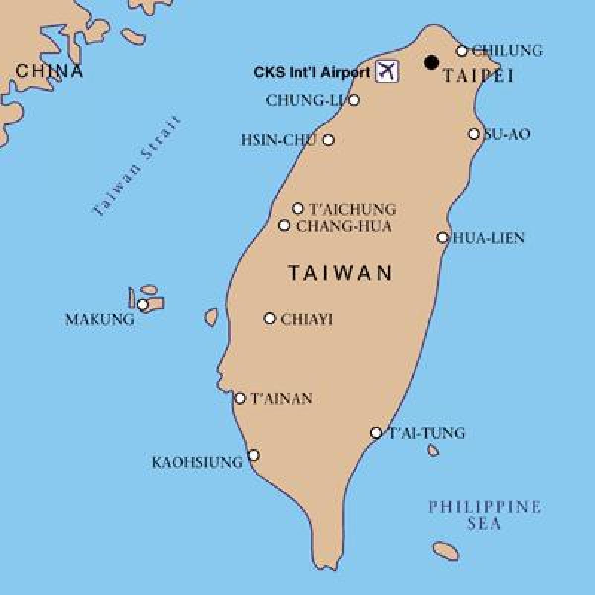 Taivano tarptautinio oro uosto žemėlapis