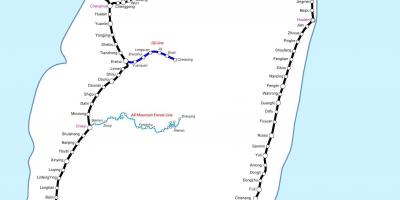 Geležinkelio žemėlapį Taivanas