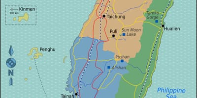 Taivano lankytinų vietų žemėlapis