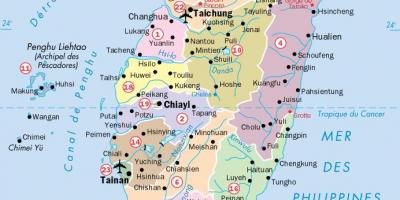 Žemėlapis Taivano miestus