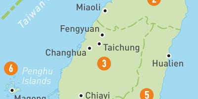 Žemėlapis Taiwan šalis